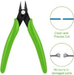 Ainiv 1 Piece Side Cutting Pliers Small, Electronic Wire Cutting Tool, Mini Precision Pliers Wire Pliers for Model Making, Fine Wires, Electronics, Cable Ties, Green - Image 7