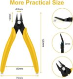 Ainiv 2 Piece Micro Wire Cutter, Spring Loaded Side Cutters, Precision Crv Steel Side Cutter Wire Cutter for Electrical Appliances, Homes, Crafts, Jewelry, 3D Printing Models - Red - Image 3