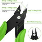 Ainiv 1 Piece Side Cutting Pliers Small, Electronic Wire Cutting Tool, Mini Precision Pliers Wire Pliers for Model Making, Fine Wires, Electronics, Cable Ties, Green - Image 4