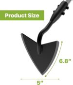 Warren Garden Tool, Heavy Duty Garden Hoes for Weeding Long Handle, Easy Stand Up Triangle Weeder Tool for Garden, 35-66 inch Adjustable Gardening for Weed, Trench, Loosen Soil, Landscape - Image 2