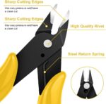 Ainiv 2 Piece Micro Wire Cutter, Spring Loaded Side Cutters, Precision Crv Steel Side Cutter Wire Cutter for Electrical Appliances, Homes, Crafts, Jewelry, 3D Printing Models - Red - Image 4