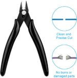 Ainiv 4 Piece Micro Wire Cutter, Spring Loaded Side Cutters, Precision Crv Steel Side Cutter Wire Cutter for Electrical Appliances, Homes, Crafts, Jewelry, 3D Printing Models - Black - Image 7