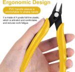 Ainiv 2 Piece Micro Wire Cutter, Spring Loaded Side Cutters, Precision Crv Steel Side Cutter Wire Cutter for Electrical Appliances, Homes, Crafts, Jewelry, 3D Printing Models - Red - Image 5