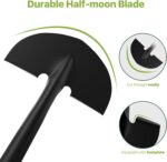 Edger Lawn Tool, Manual Half Moon Edger for Garden Border, Hand Lawn Edging Tool with D-Grip, 41-inch Long Handle Lawn Edger for Grass, Sidewalk, Yard - Image 3