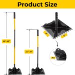 8"x8" Steel Tamper Tool with 48" Adjustable Handle, Heavy Duty Hand Compactor with Shock-Absorbin Non-Slip Grip for Garden Yard Leveling, Install Pavers, Compact Soil, Gravel, Dirt - Image 4