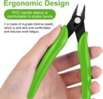 Ainiv 1 Piece Side Cutting Pliers Small, Electronic Wire Cutting Tool, Mini Precision Pliers Wire Pliers for Model Making, Fine Wires, Electronics, Cable Ties, Green - Image 5