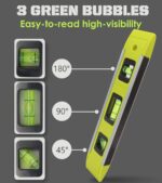 Level & Tool Magnetic Aluminum Reinforced Torpedo Level, 9", Green (1PCS) - Image 5