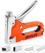 Heavy Duty, 4-in-1 with 2400 Staples, Manual Brad Nailer Power Adjustment for Wood, Crafts, Carpentry, Decoration DIY