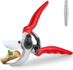 Ainiv Bypass Garden Shears, Garden Shears for Plants, Heavy Hand Uin Shears, Non-slip PVC Coated Handles, Lightweight and Ergonomic, Garden Shears for Plants, Hedges and Flowers