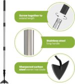 Warren Garden Tool, Heavy Duty Garden Hoes for Weeding Long Handle, Easy Stand Up Triangle Weeder Tool for Garden, 35-66 inch Adjustable Gardening for Weed, Trench, Loosen Soil, Landscape - Image 4