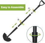 Edger Lawn Tool, Manual Half Moon Edger for Garden Border, Hand Lawn Edging Tool with D-Grip, 41-inch Long Handle Lawn Edger for Grass, Sidewalk, Yard - Image 5