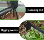 Garden and Cultivator, Long Heavy Duty Hand with Tiller,2 Section Handle, Carbon Steel Blade, Cultivator Garden Tools for Loosening Soil, Digging, Weeding - Image 4
