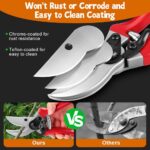 Ainiv Bypass Garden Shears, Garden Shears for Plants, Heavy Hand Uin Shears, Non-slip PVC Coated Handles, Lightweight and Ergonomic, Garden Shears for Plants, Hedges and Flowers - Image 5