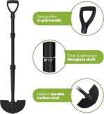 Edger Lawn Tool, Manual Half Moon Edger for Garden Border, Hand Lawn Edging Tool with D-Grip, 41-inch Long Handle Lawn Edger for Grass, Sidewalk, Yard - Image 4