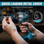 Cordless Impact Driver 1/4" Compatible with 18V Battery (Bare Tool), 1800in-lbs Electric Brushless Impact Drill, Compact Power Driver Tool for Home Projects, Auto-Stop & LED Light - Image 4
