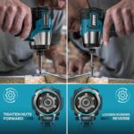 Cordless Impact Driver 1/4" Compatible with 18V Battery (Bare Tool), 1800in-lbs Electric Brushless Impact Drill, Compact Power Driver Tool for Home Projects, Auto-Stop & LED Light - Image 5