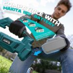 Cordless 2-in-1 Tiller Cultivator & Weed Wacker Compatible with Makita 18V Battery(Tool Only), 500RPM Electric Garden Tiller String Trimmer, 9" Tilling Width 9.4" Depth for Garden Lawn Cultivation - Image 7