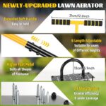 Lawn Aerator Tool with 24 Steel Spikes, Grass Aerator Lawn Tools with Spring-Loaded Design & Adjustable T-Handle, Pre-Assembled Hand Aerator Lawn Tool for Lawn, Courtyard and Garden - Image 6