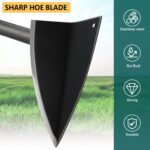 Garden Tool, Triangle Gardening Weeding Tool, 72" Long Handle Heavy Duty Manual Weeder Gardening Hand Tools for Weeding, Digging, Loosening Soil - Image 2