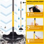 8"x8" Steel Tamper Tool with 48" Adjustable Handle, Heavy Duty Hand Compactor with Shock-Absorbin Non-Slip Grip for Garden Yard Leveling, Install Pavers, Compact Soil, Gravel, Dirt - Image 6