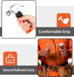 Mini Hammer Set, 8oz Lightweight Tool for Hanging Wall Decor, Hardware Kit, 8 Piece - Image 4
