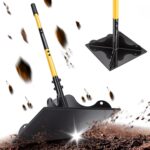 8"x8" Steel Tamper Tool with 48" Adjustable Handle, Heavy Duty Hand Compactor with Shock-Absorbin Non-Slip Grip for Garden Yard Leveling, Install Pavers, Compact Soil, Gravel, Dirt
