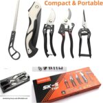 5-Piece Gardening Tool Set with 3 Pruning Shears & 2 Folding Saws, Professional Stainless Steel Blades for Tree Trimming, Branch Cutting, Bonsai Care, Camping (Gift Ready) - Image 9