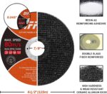 Cut-Off Wheels Cutting Wheel Disc 4-1/2"x3/64''x7/8'' Thin Metal Stainless Steel Cutting Cut Off Disc 50 Piece - Image 2
