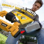 Cordless 2-in-1 Tiller Cultivator & Weed Wacker Compatible with Dewalt 20V Battery(Tool Only), 500RPM Electric Garden Tiller String Trimmer, 9" Tilling Width 9.4" Depth for Garden Lawn Cultivation - Image 7