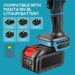 Cordless Mini Jet Dry Blower for Makita 18V Battery(NOT Included), Brushless Leaf Blowers 40000 RPM 475 MPH, Handheld Turbofan Air Blower w/Extended Nozzle for Lawn Care, Patio Cleaning, Dust - Image 3