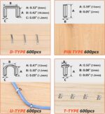 Heavy Duty, 4-in-1 with 2400 Staples, Manual Brad Nailer Power Adjustment for Wood, Crafts, Carpentry, Decoration DIY - Image 3