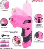 power-screwdrivers 3.6V tool ses 143Pcs tool set pink 143 piece tool box - Image 4