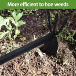 Garden and Cultivator, Long Heavy Duty Hand with Tiller,2 Section Handle, Carbon Steel Blade, Cultivator Garden Tools for Loosening Soil, Digging, Weeding - Image 6