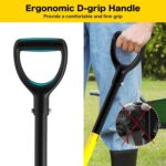 Pitch Fork, 4 Tine Heavy Duty Garden Fork with Ergonomic No-Slip D-Grip Handles, 45 Inches Long Handle Spading Fork, Perfect for Gardening Digging, Land Management, Yard work, Farming (Yellow) - Image 3