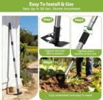 2-in-1 Stand-Up Weeder and Tool with Telescoping Handle, Multi-Function Garden Weeding Tool with 6 Sharp Tines and Flat Edge - Image 8