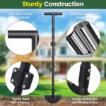 Half Moon Edger Lawn Tool, Sharp Saw-Tooth Hand Lawn Edging Tool for Landscaping, 49" Adjustable Long Handle Manual Edgers with T-Grip for Sidewalk Flower Bed Yard Garden Border Cable Burying - Image 6