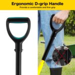 Pitch Fork, 4 Tine Heavy Duty Garden Fork with Ergonomic No-Slip D-Grip Handles, 45 Inches Long Handle Spading Fork, Perfect for Gardening Digging, Land Management, Yard work, Farming (Black) - Image 3