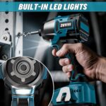 Cordless Impact Driver 1/4" Compatible with 18V Battery (Bare Tool), 1800in-lbs Electric Brushless Impact Drill, Compact Power Driver Tool for Home Projects, Auto-Stop & LED Light - Image 6