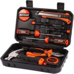Tool Sets Household Tool Kit, 14-Piece General Home/Auto Repair Tool Set with Hammer, Pliers, Screwdriver Set and Toolbox Storage Case - Perfect for Homeowner, Diyer, Handyman (14-Piece)