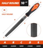 Needle File (10'' Round Half) - Image 2