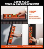 12" Level & Tool Aluminum Reinforced Torpedo Level (12inch) - Image 2