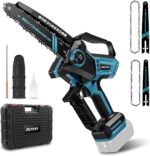 Mini Chainsaw Cordless 8 Inch & 10 Inch for 18V Battery (NOT Included), Brushless Electric Chain Saw with Auto Oiler, Power Handheld Chainsaw for Garden Tree Branch Wood Cutting