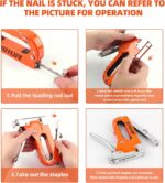 Staple Gun NEU Master, 3 in 1 Heavy Duty Staple Gun with Stapler Remover and 1800Pcs Staples, Manual Staple Gun for Upholstery, Fixing Material, Decoration, Carpentry, Furniture - Image 3