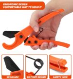 Pipe Cutter, High Performance Teflon blade Made Ratchet-type Pipe Cutter, One-hand Fast Pipe Cutting Tool for PVC PPR PE PEX Pipe and Other Plastic Pipe (1-3/8''(33mm MAX)) - Image 4