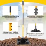 8"x8" Steel Tamper Tool with 48" Adjustable Handle, Heavy Duty Hand Compactor with Shock-Absorbin Non-Slip Grip for Garden Yard Leveling, Install Pavers, Compact Soil, Gravel, Dirt - Image 3
