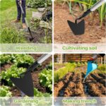 Warren Garden Tool, Heavy Duty Garden Hoes for Weeding Long Handle, Easy Stand Up Triangle Weeder Tool for Garden, 35-66 inch Adjustable Gardening for Weed, Trench, Loosen Soil, Landscape - Image 6
