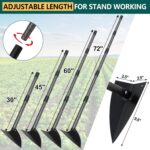 Garden Tool, Triangle Gardening Weeding Tool, 72" Long Handle Heavy Duty Manual Weeder Gardening Hand Tools for Weeding, Digging, Loosening Soil - Image 4