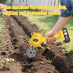 20V Cordless Tiller Cultivator for Gardening, Electric Garden Tiller with Battery & Charger, Garden Rototiller for Lawn Gardening Soil Cultivation, 1 Battery - Image 3