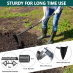 Garden Tool, Triangle Gardening Weeding Tool, 72" Long Handle Heavy Duty Manual Weeder Gardening Hand Tools for Weeding, Digging, Loosening Soil - Image 3