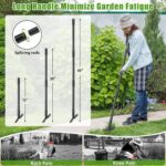 Garden Tool,2 in 1 Heady Duty Sharp Garden Weeding with Arrow Shaped End，45 inch Long Handle, Hand Weed Rake and Action for Gardening Weed Removal Tool - Image 4